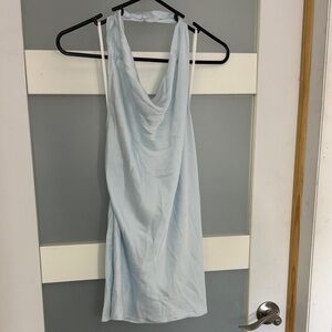 Babaton Light Blue Mini Dress